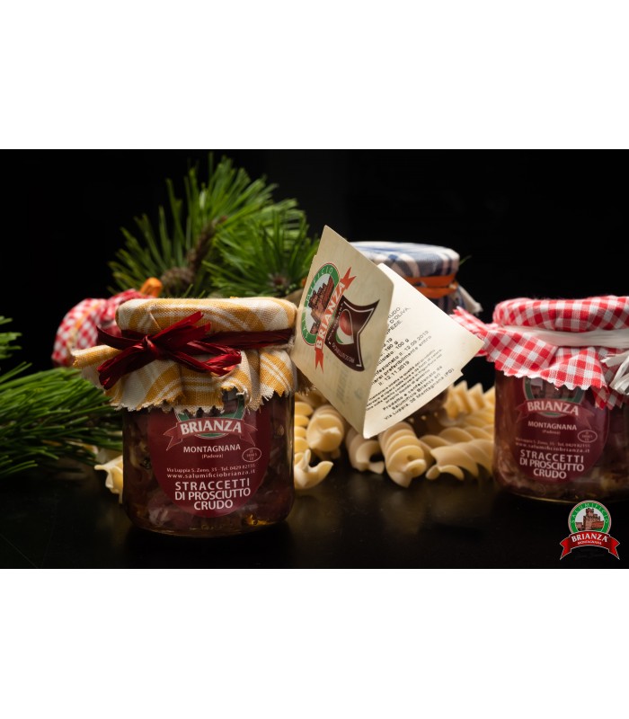 Strips of cured raw ham in oil (100 gr)